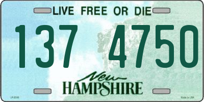 NH license plate 1374750