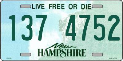 NH license plate 1374752