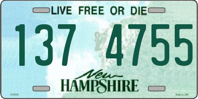 NH license plate 1374755