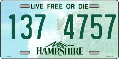 NH license plate 1374757