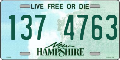 NH license plate 1374763