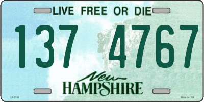 NH license plate 1374767