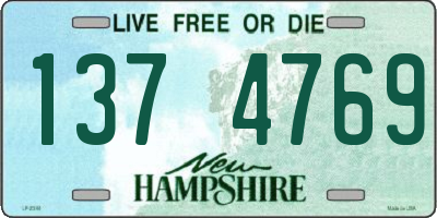 NH license plate 1374769