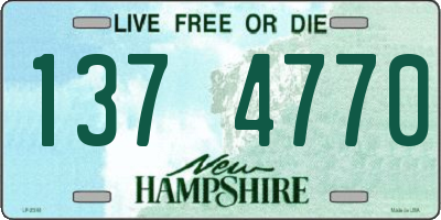 NH license plate 1374770