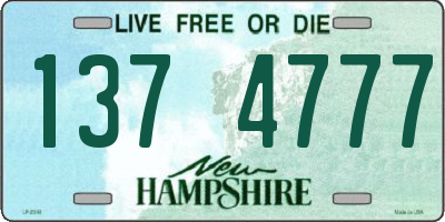 NH license plate 1374777