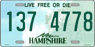 NH license plate 1374778