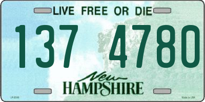 NH license plate 1374780