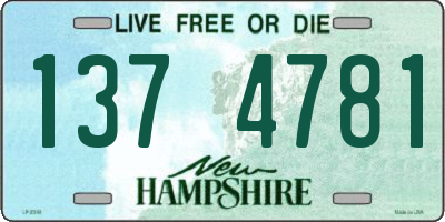 NH license plate 1374781