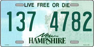 NH license plate 1374782