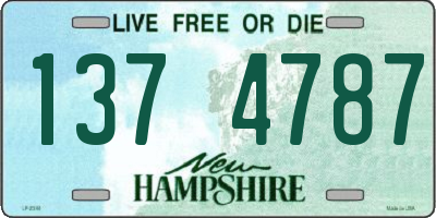 NH license plate 1374787