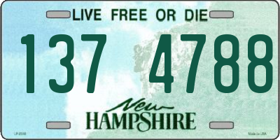 NH license plate 1374788