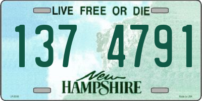 NH license plate 1374791