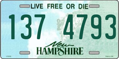 NH license plate 1374793