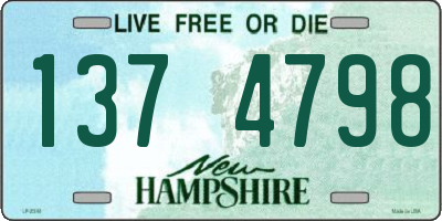 NH license plate 1374798