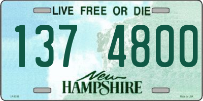 NH license plate 1374800