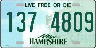 NH license plate 1374809