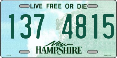 NH license plate 1374815