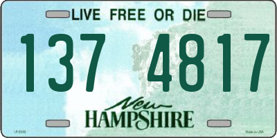 NH license plate 1374817