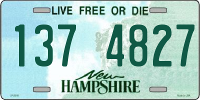 NH license plate 1374827