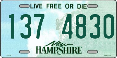 NH license plate 1374830