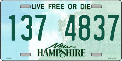 NH license plate 1374837