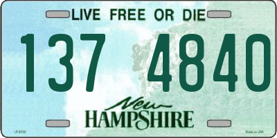NH license plate 1374840