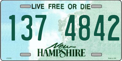 NH license plate 1374842