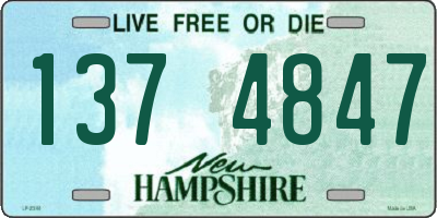 NH license plate 1374847