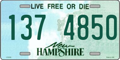 NH license plate 1374850