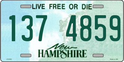 NH license plate 1374859