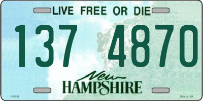 NH license plate 1374870