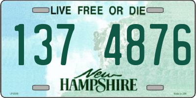 NH license plate 1374876
