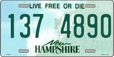 NH license plate 1374890