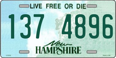 NH license plate 1374896