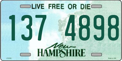 NH license plate 1374898