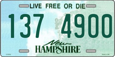 NH license plate 1374900