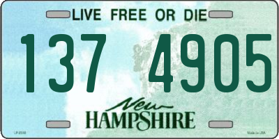 NH license plate 1374905