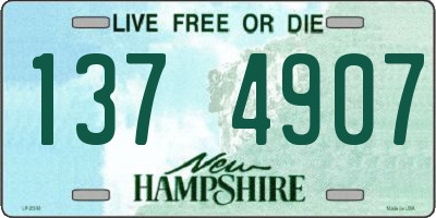 NH license plate 1374907