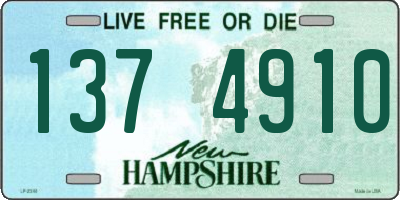 NH license plate 1374910