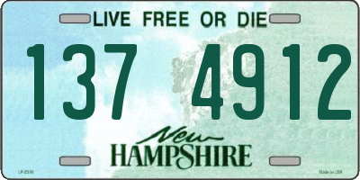 NH license plate 1374912
