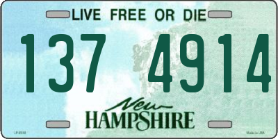 NH license plate 1374914
