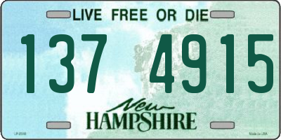 NH license plate 1374915