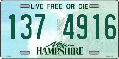NH license plate 1374916