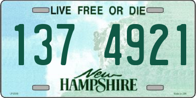 NH license plate 1374921