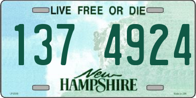 NH license plate 1374924