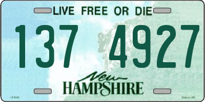 NH license plate 1374927