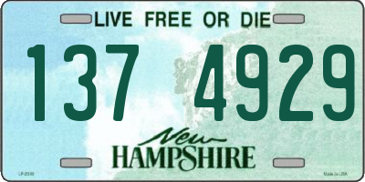 NH license plate 1374929