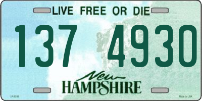 NH license plate 1374930