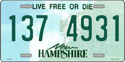 NH license plate 1374931