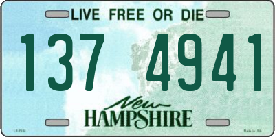 NH license plate 1374941